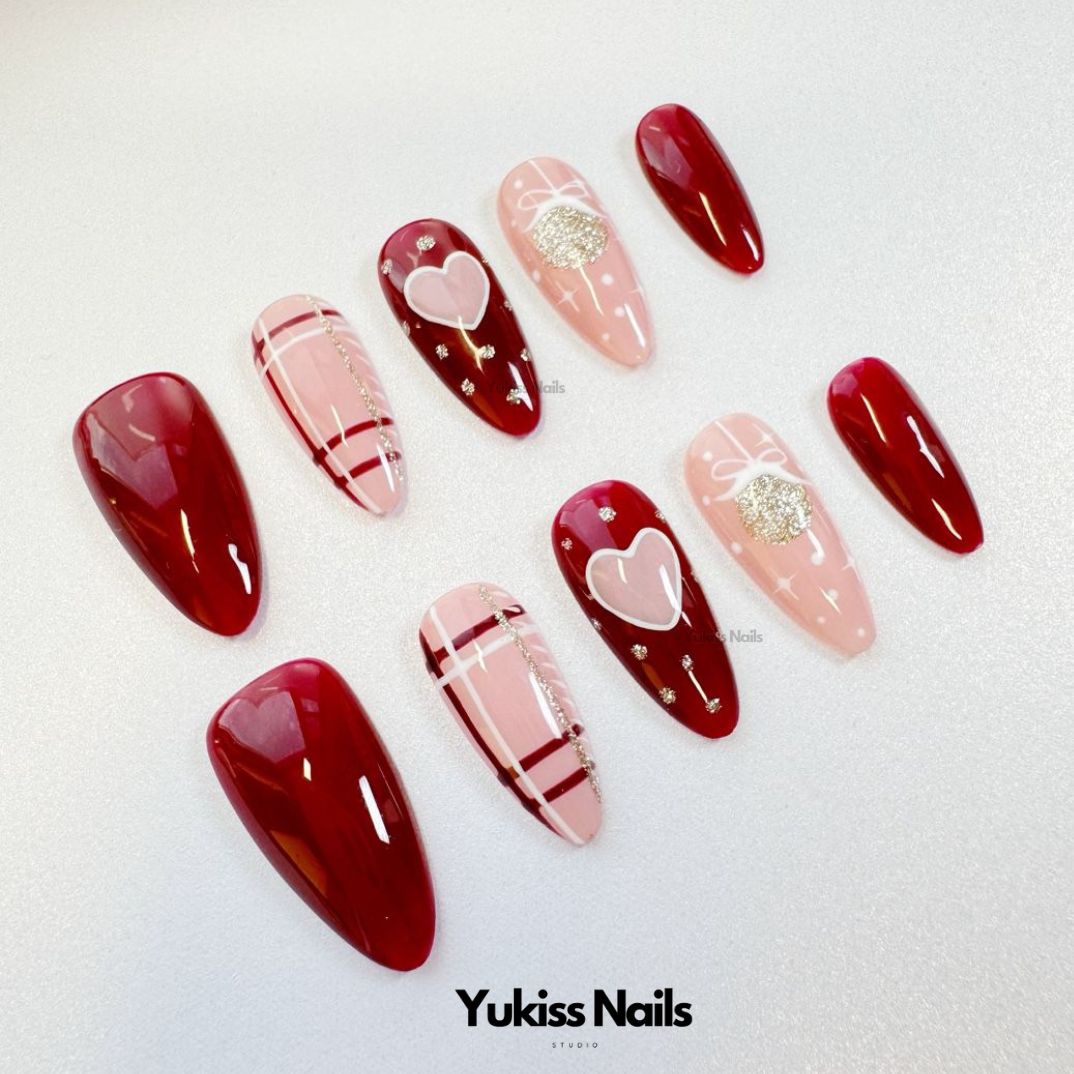 Blossom Cherry Delight Custom Nail Stickers (10pcs)