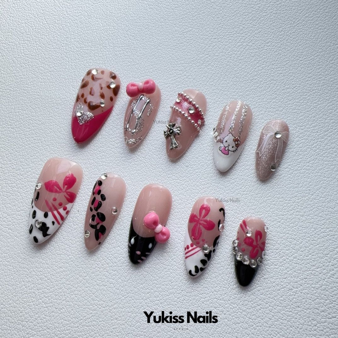 Purrfect Pink Leopard Customizable Nail Stickers