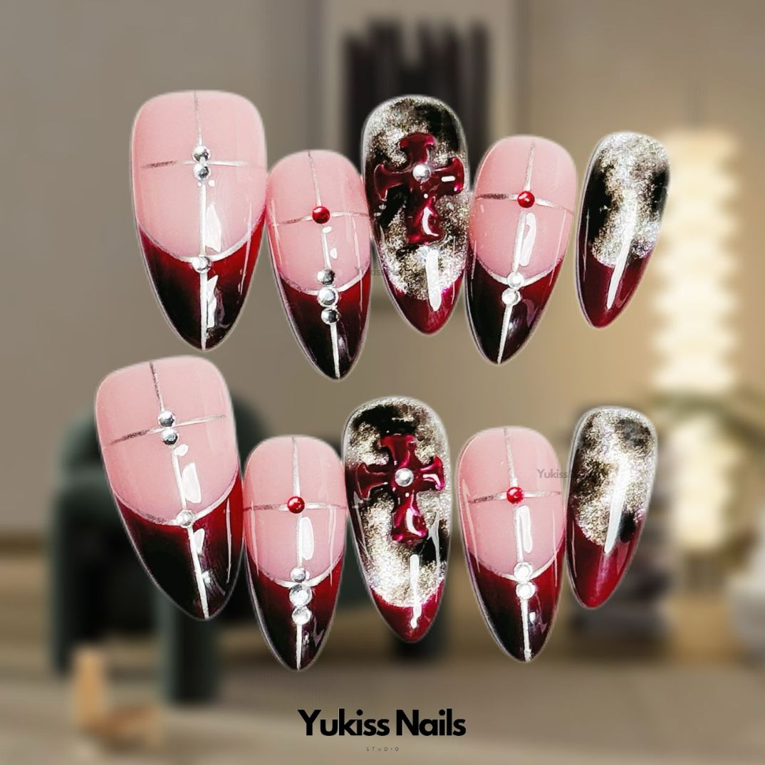 Crimson Chic Claws Press-On Nails