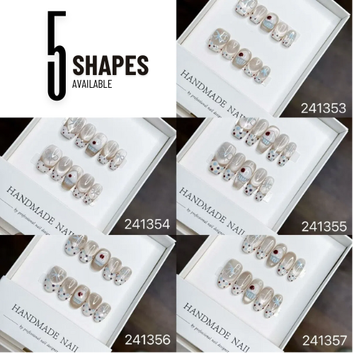 Rabbit Velvet Toffee 5 Shapes Press On Nails