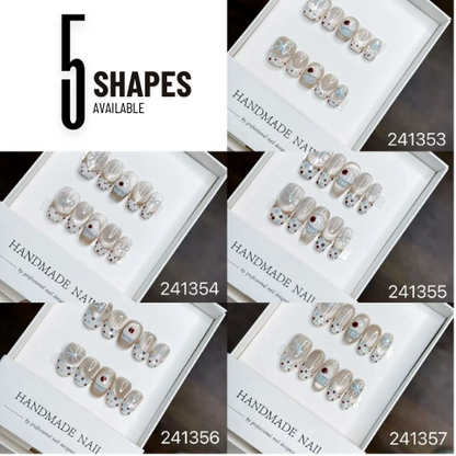 Rabbit Velvet Toffee 5 Shapes Press On Nails