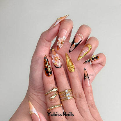 Divine Blossom Press-On Nails Art