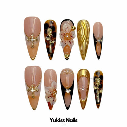 Divine Blossom Press-On Nails Art