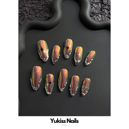 Galaxy Glow Wraps Handmade Nails