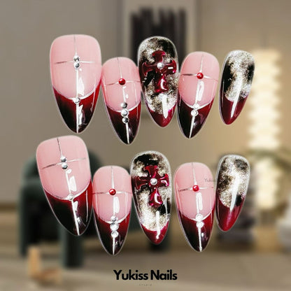 Crimson Chic Claws Press-On Nails