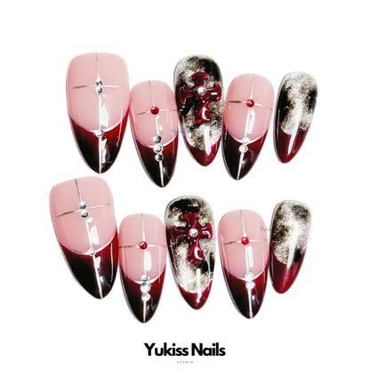 Crimson Chic Claws Press-On Nails