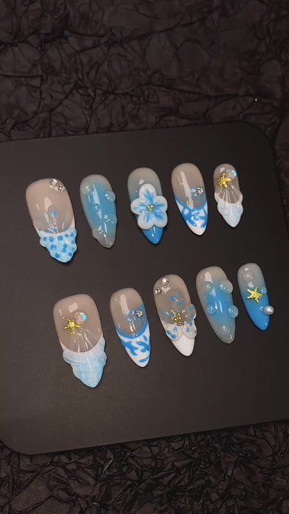 Ocean - Breeze 3D Nail Set