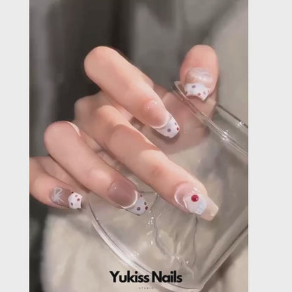 Rabbit Velvet Toffee 5 Shapes Press On Nails